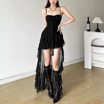 Dressilo Asymmetric Long Dress – Effortless Sculpted Silhouette