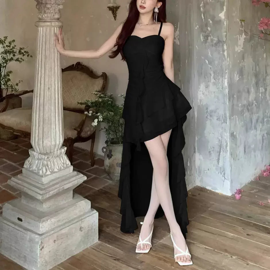 Dressilo Asymmetric Long Dress – Effortless Sculpted Silhouette