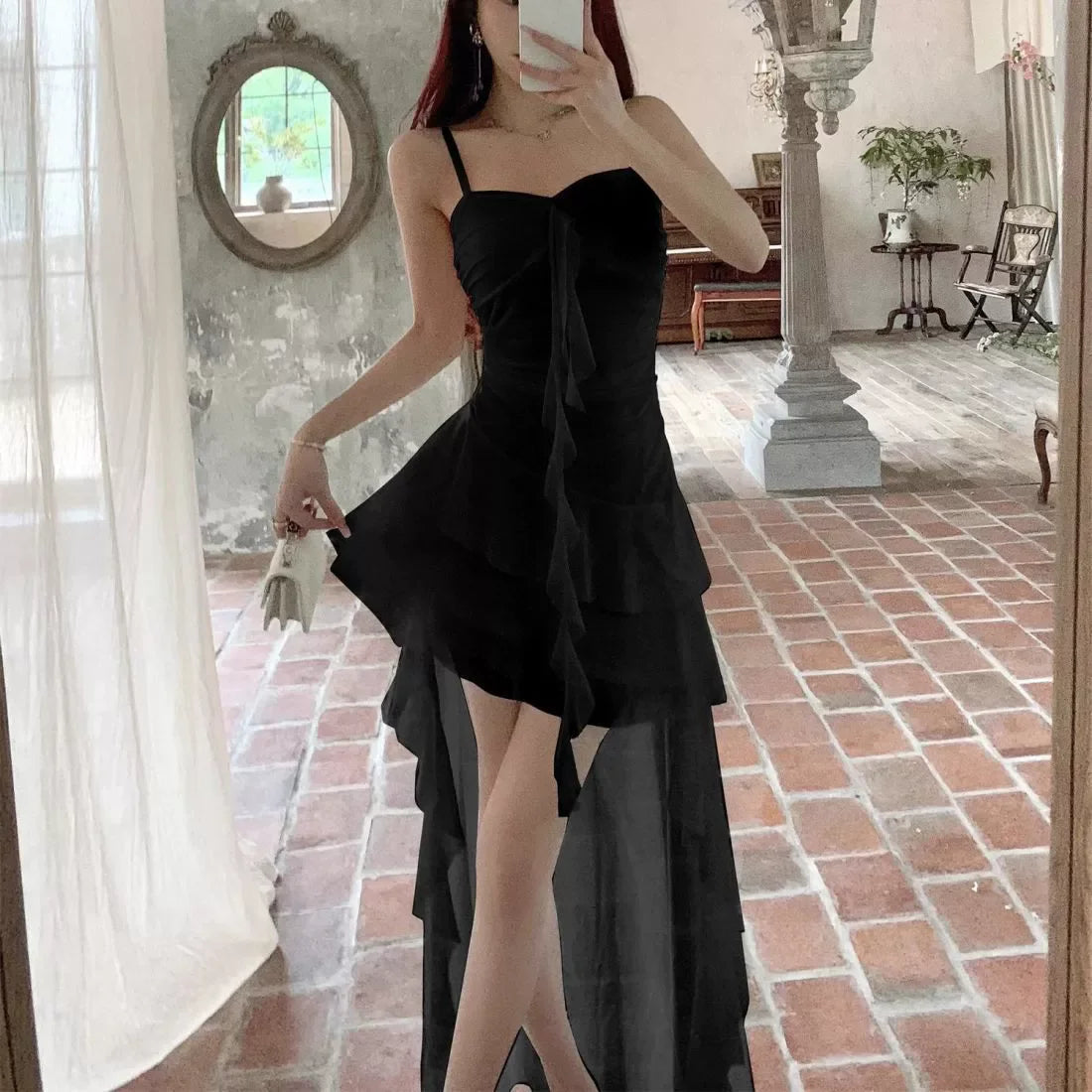 Dressilo Asymmetric Long Dress – Effortless Sculpted Silhouette