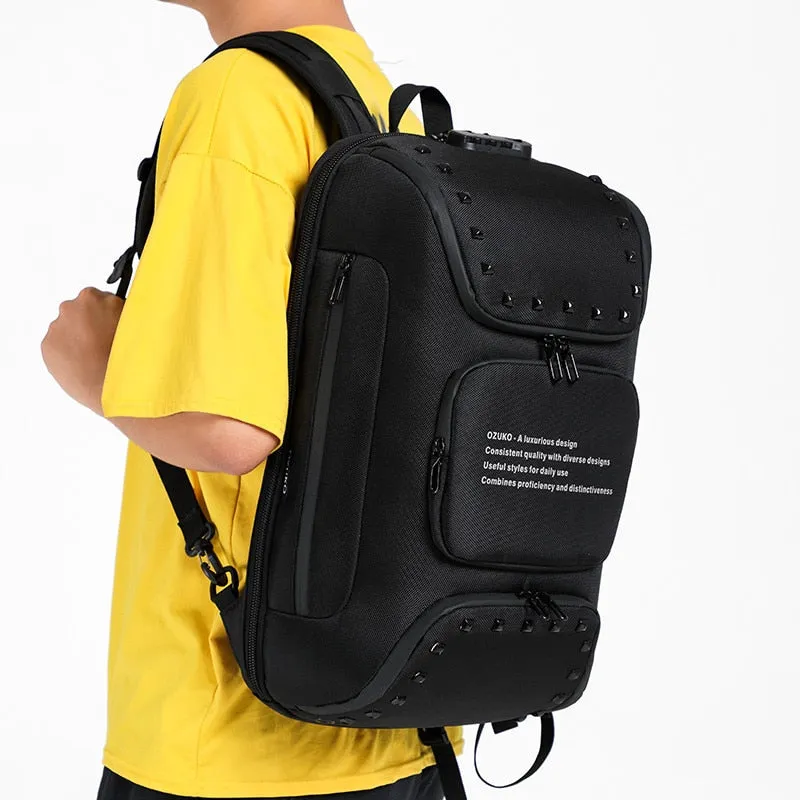 Backpack with Shoe Compartmentg Stylish Anti-theft USB Charging 15.6 Inch Laptop Backpacks Waterproof